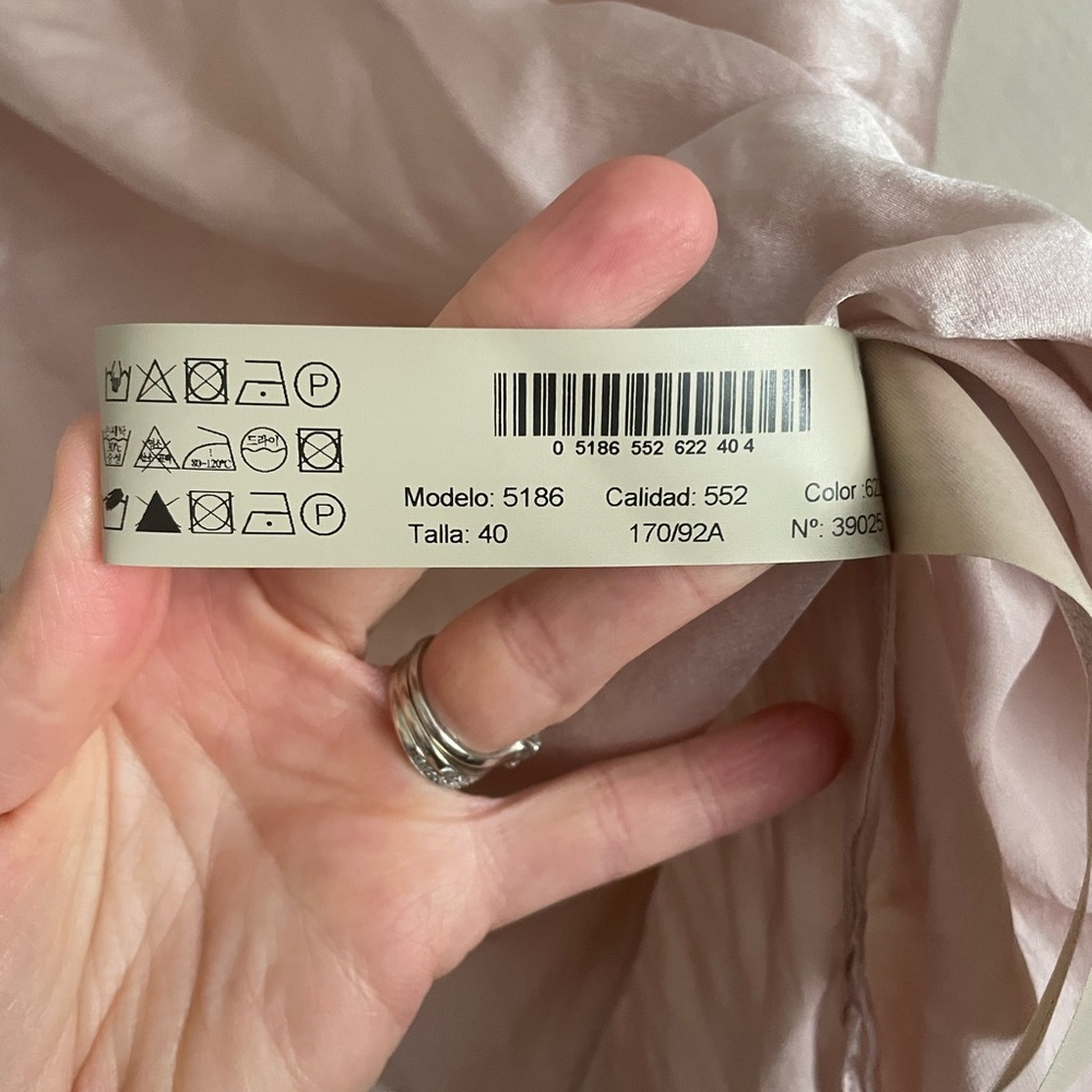 Massimo Dutti Blush Lace 100% Silk Camisole Tank Top Dainty Quiet Luxury 8 - Picture 6 of 8